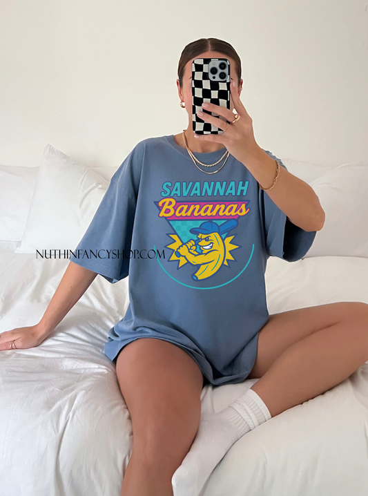 Past Time Bananas on Denim