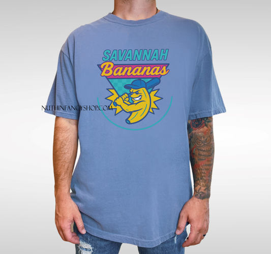 Past Time Bananas on Denim