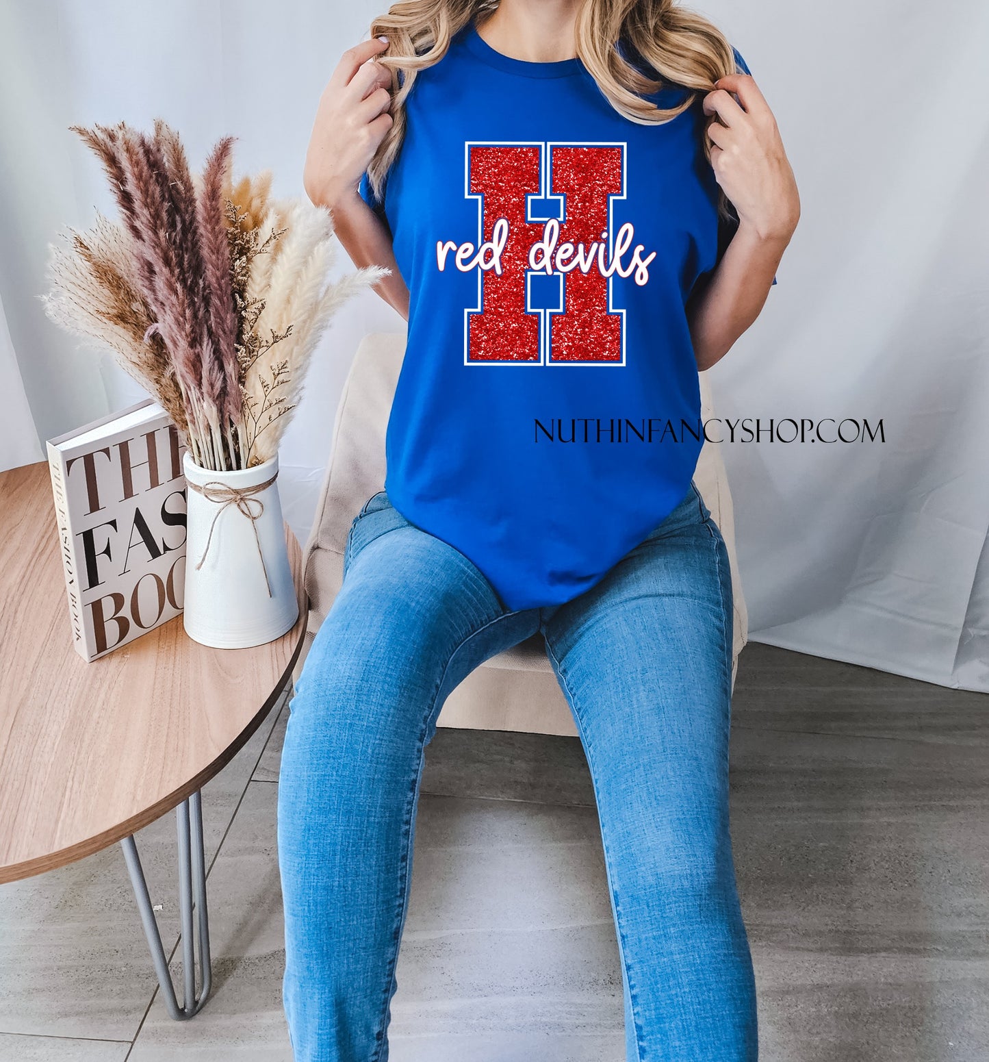 Red Devils Bold Faux Glitter