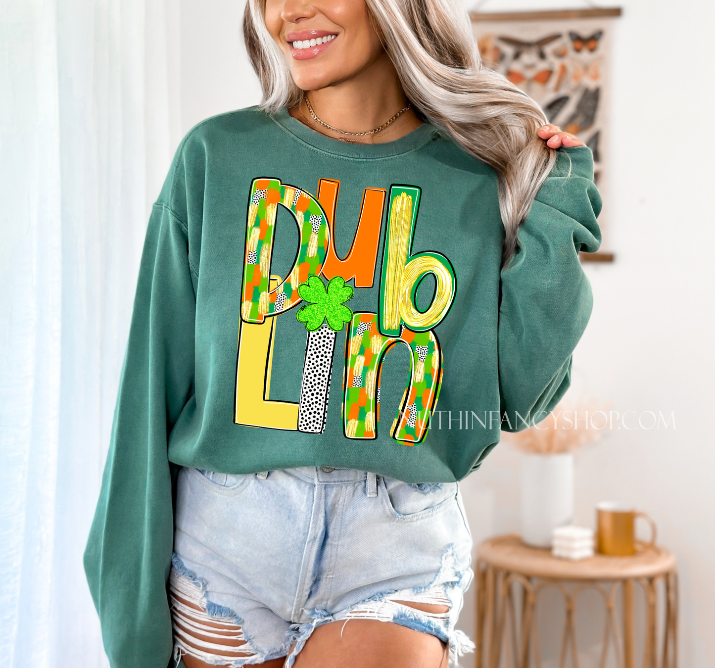 Dublin in Unisex Shades of Luck, on Green