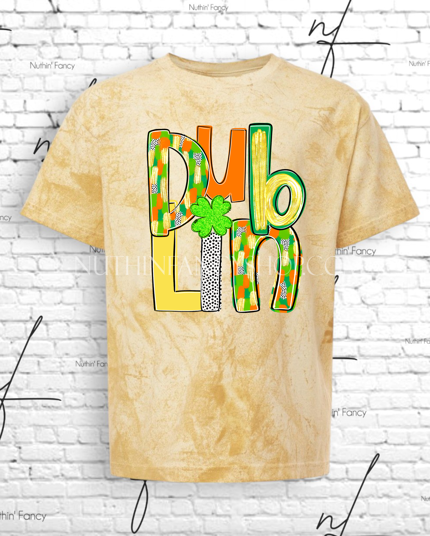 Dublin in Unisex Shades of Luck, on Mustard