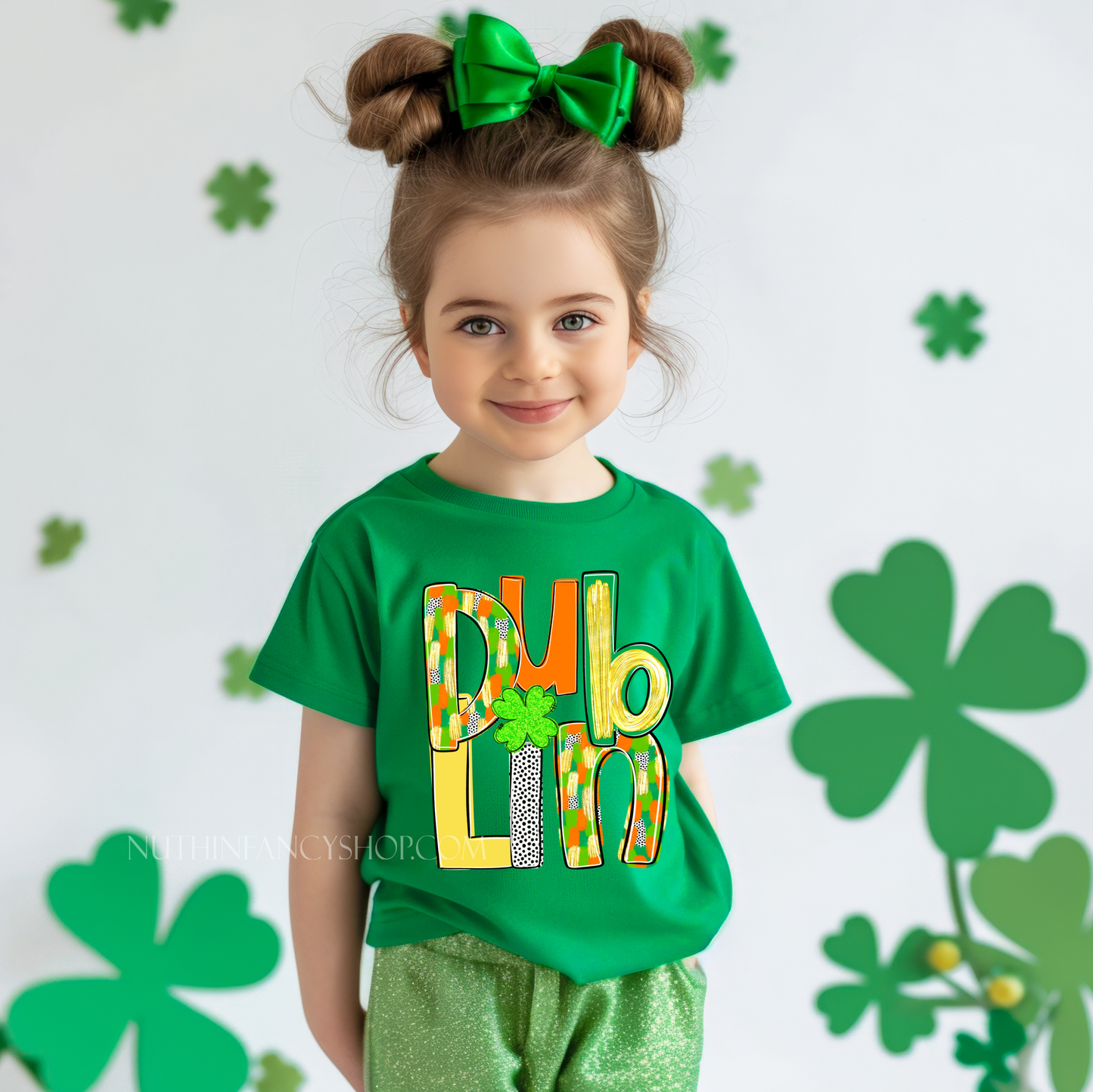 Dublin in Unisex Shades of Luck, on Green