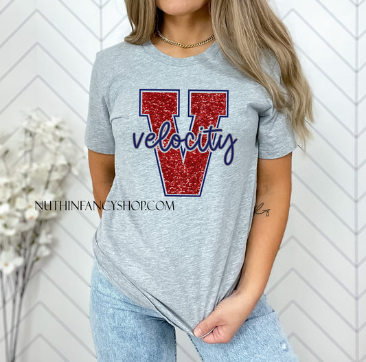 Velocity Faux Glitter, Grey