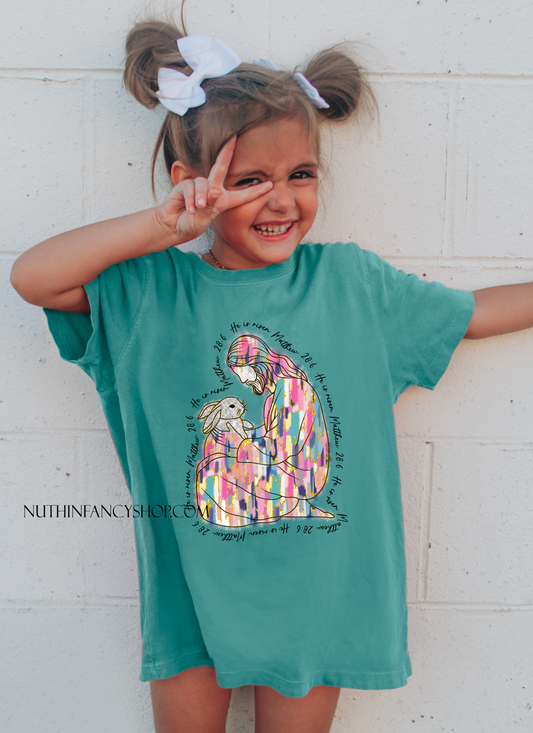 Brushstroke Jesus and a Bunny