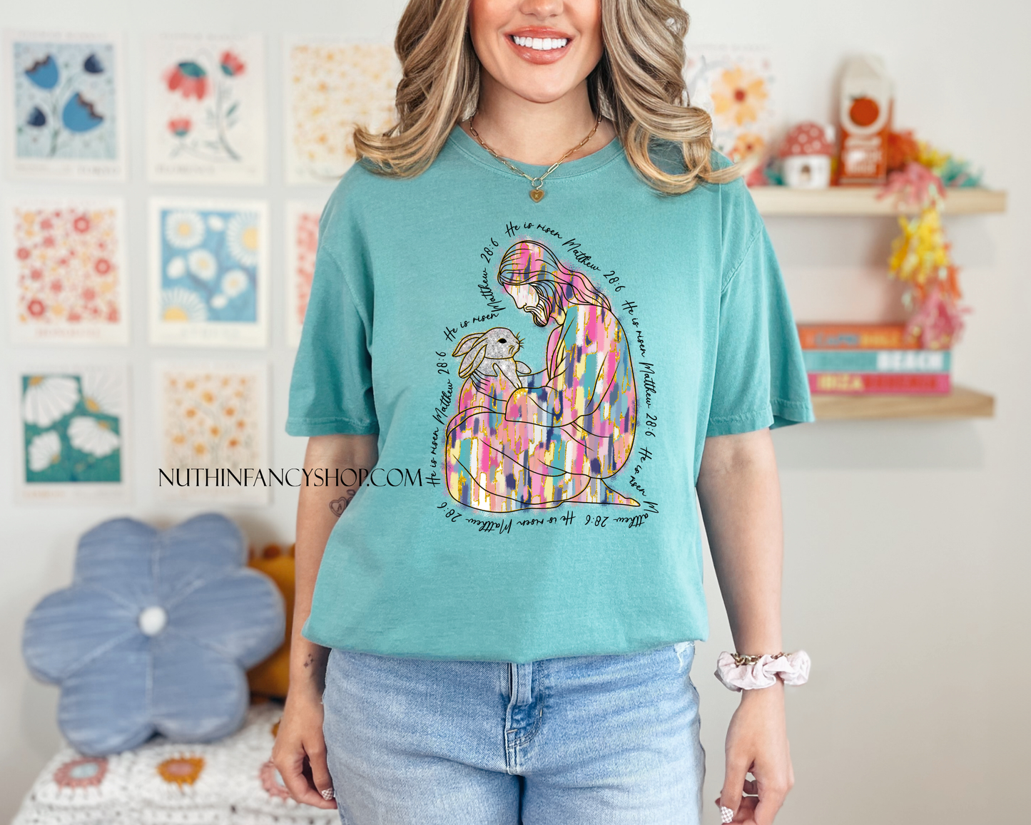 Brushstroke Jesus and a Bunny