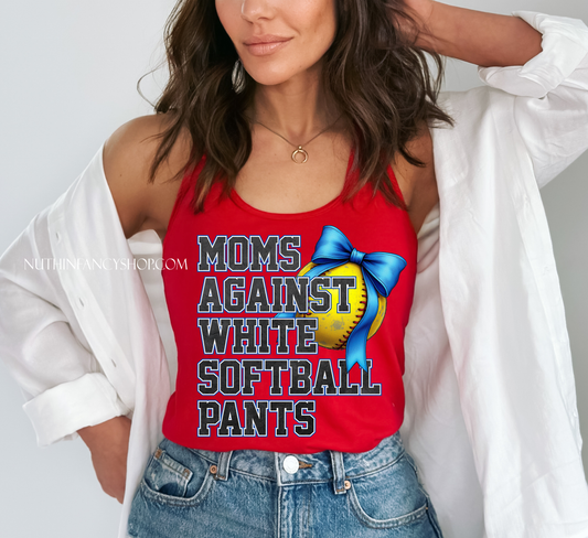 Moms Against White Softball Pants