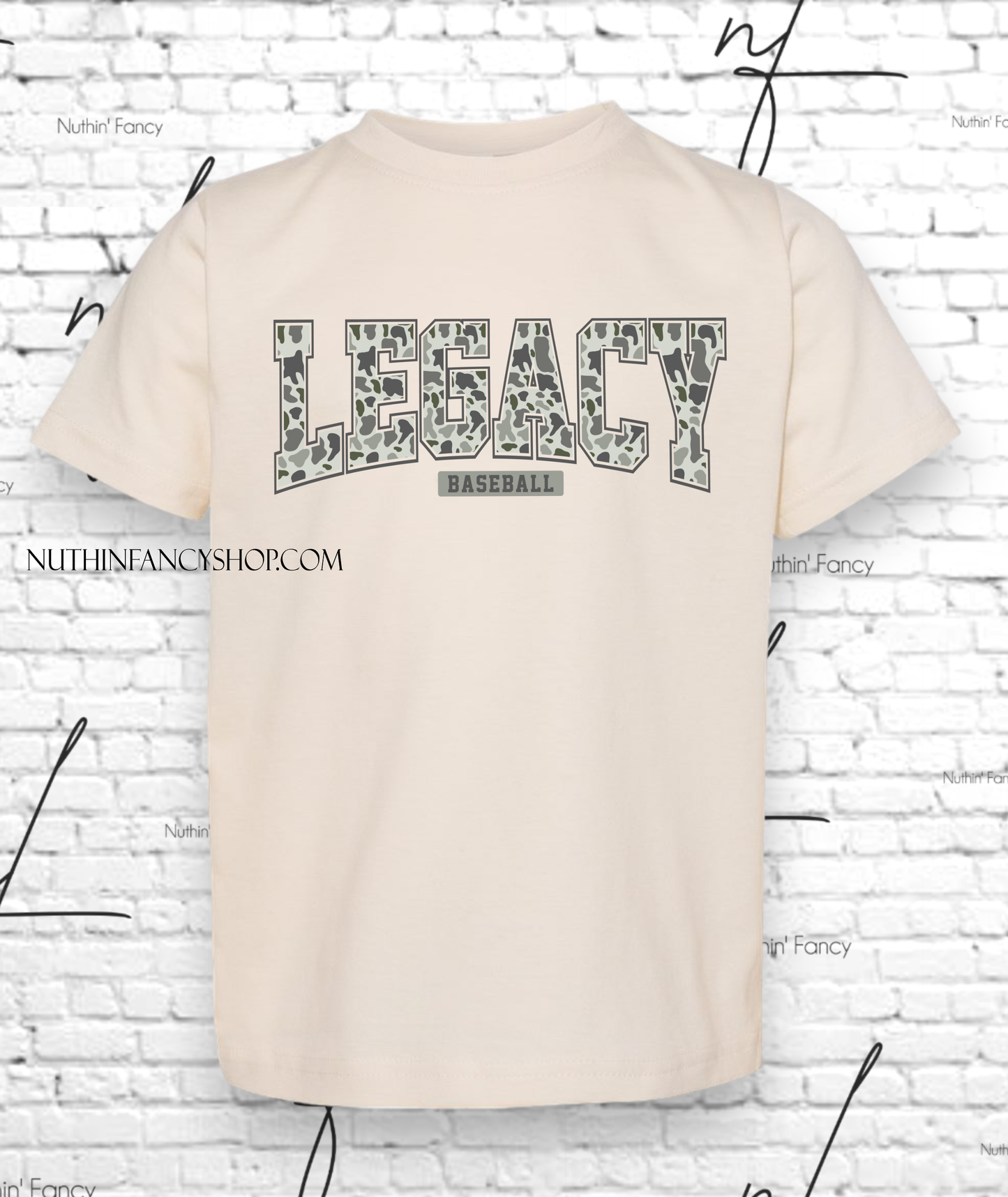Varsity Style Legacy in Green Camo on Ivory