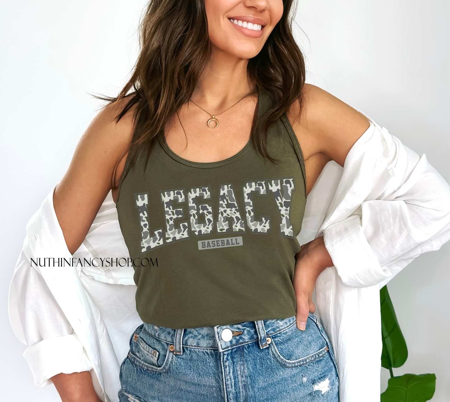 Varsity Style Legacy in Green Camo on Green