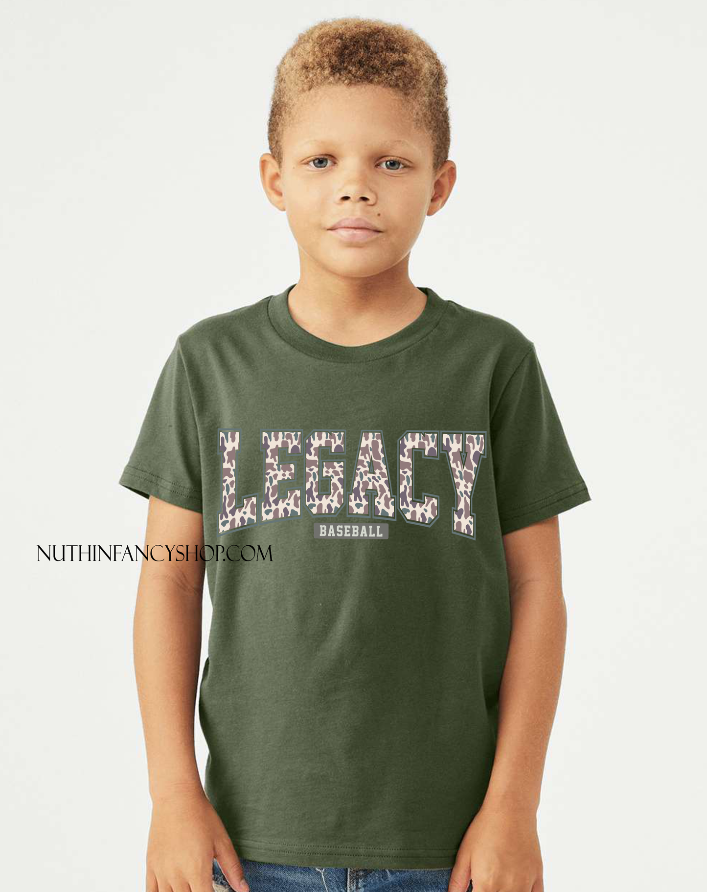 Varsity Style Legacy in Tan Camo on Green