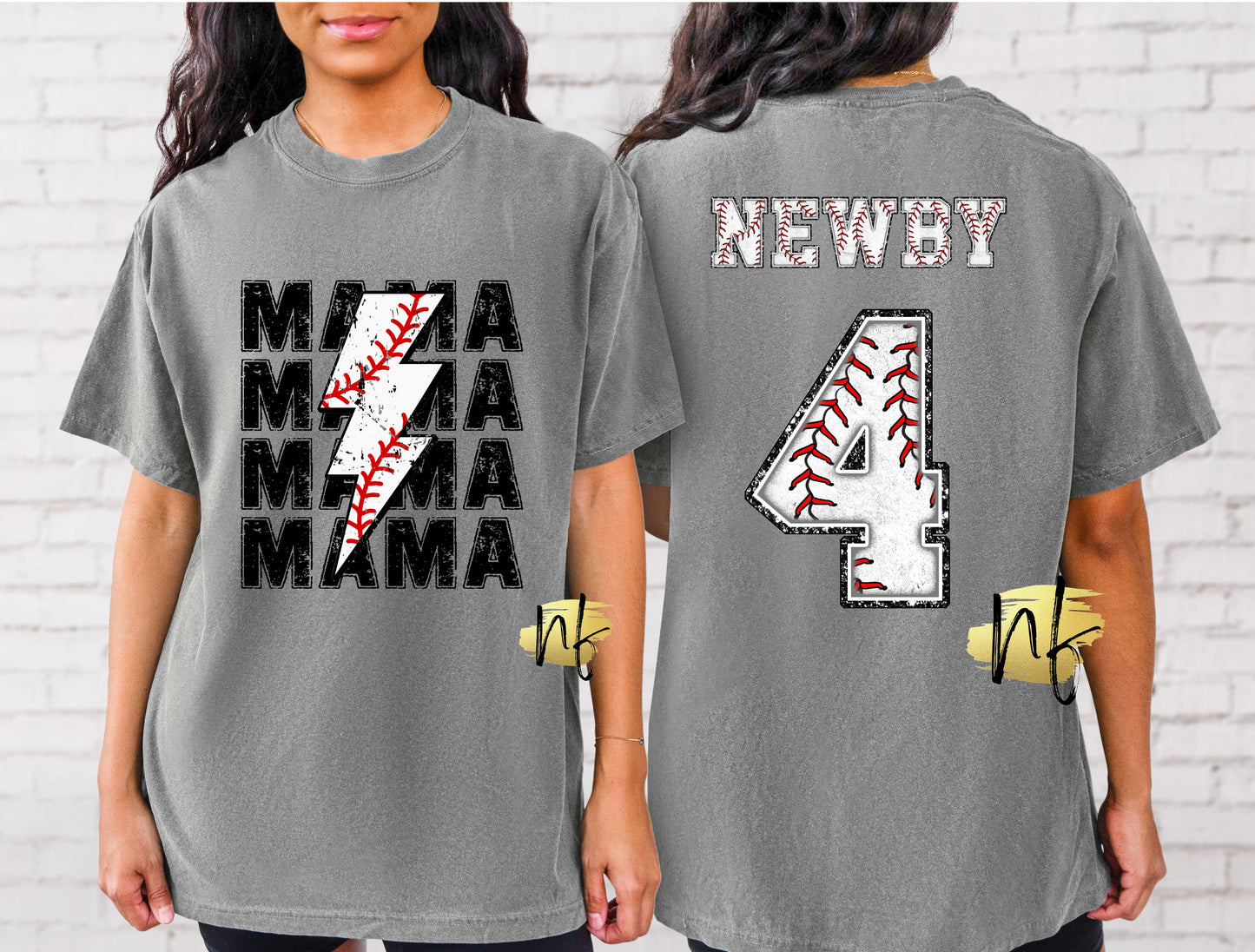 Baseball MAMA Faux Chenille