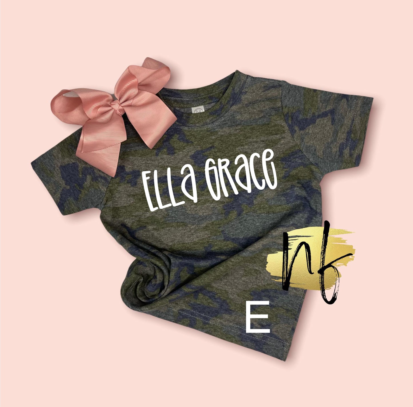 Vintage Camo Name Girly