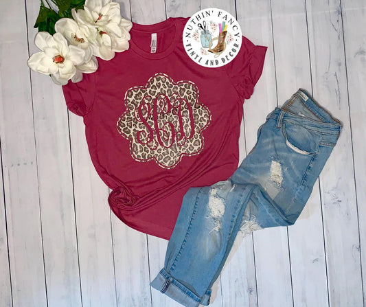 Leopard Scallop Monogram