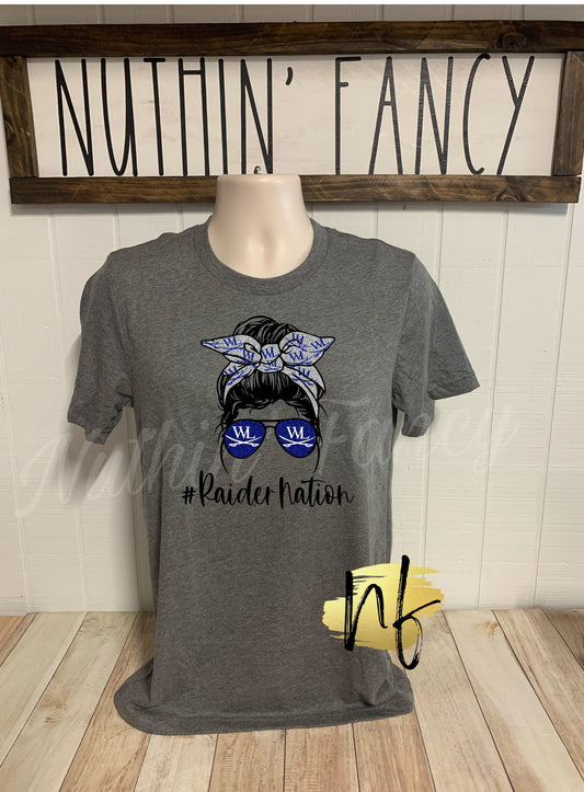 Raider Nation Messy Bun