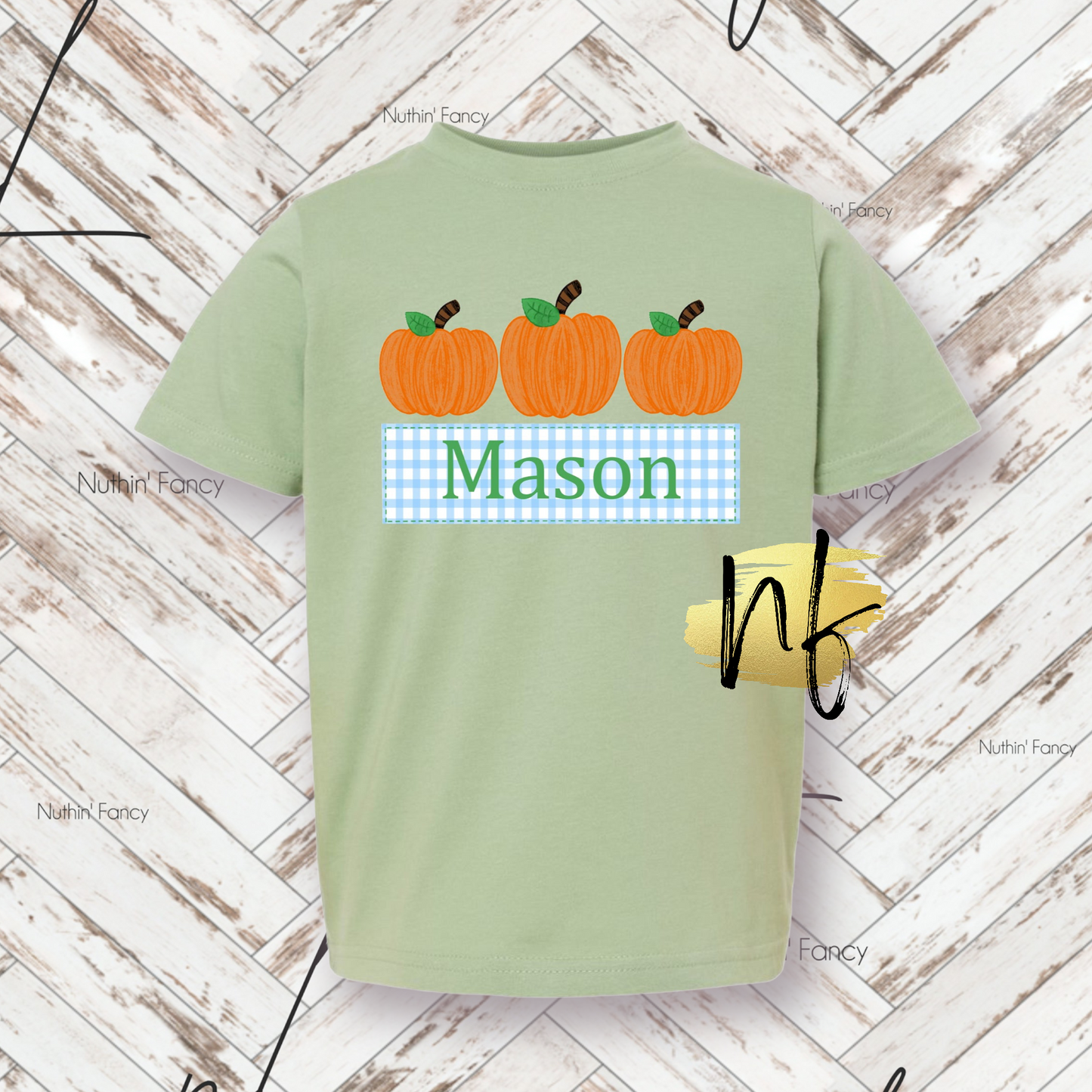 Boy Pumpkin Trio Buffalo Check