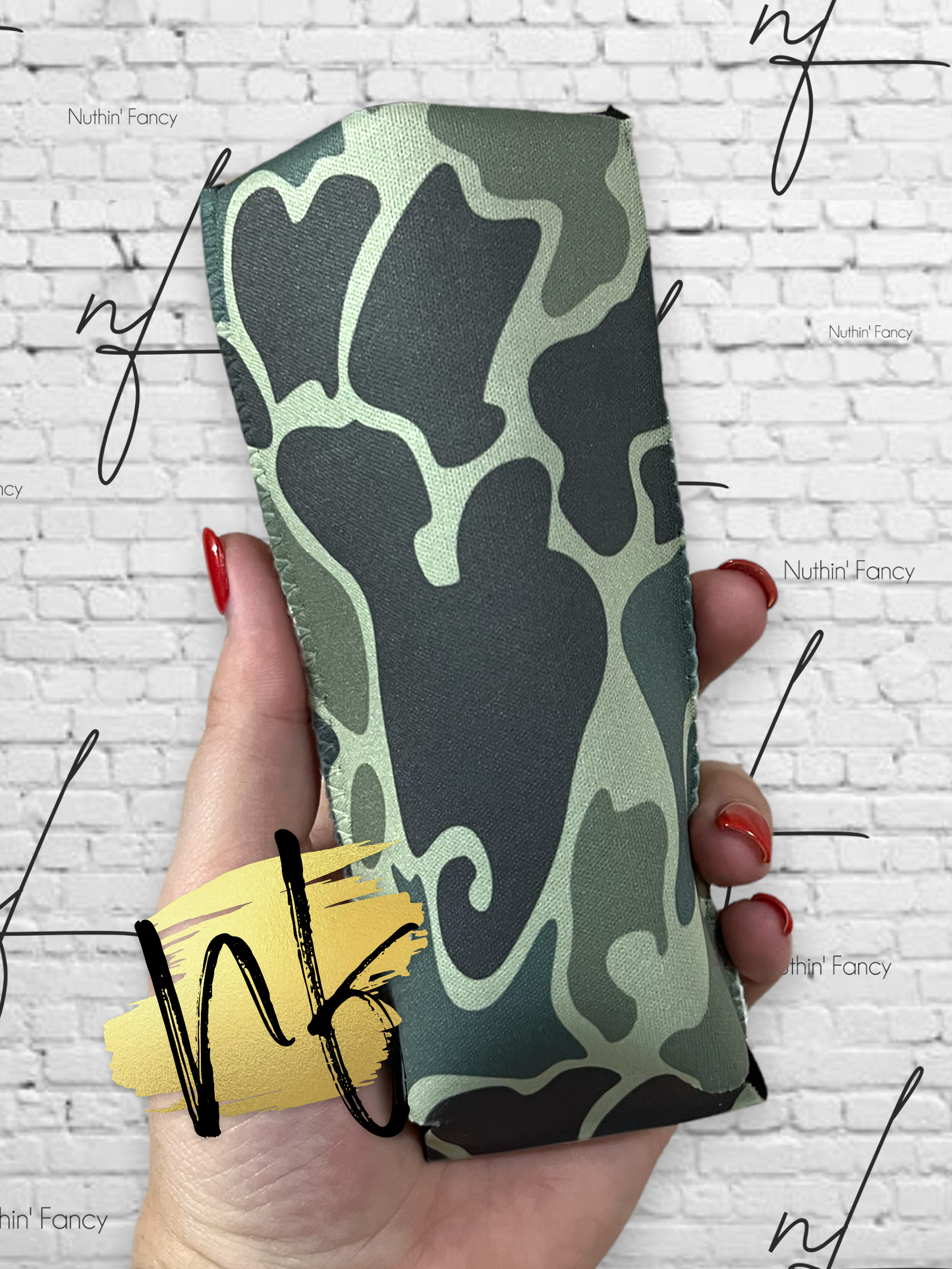 Slim Can Koozie Old School Camo