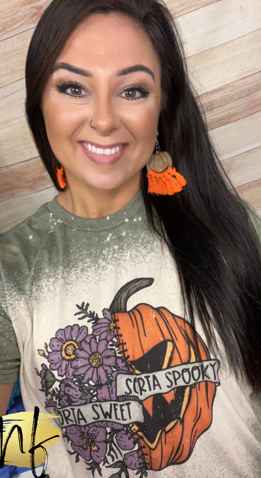 Pumpkin Tassle Earrings