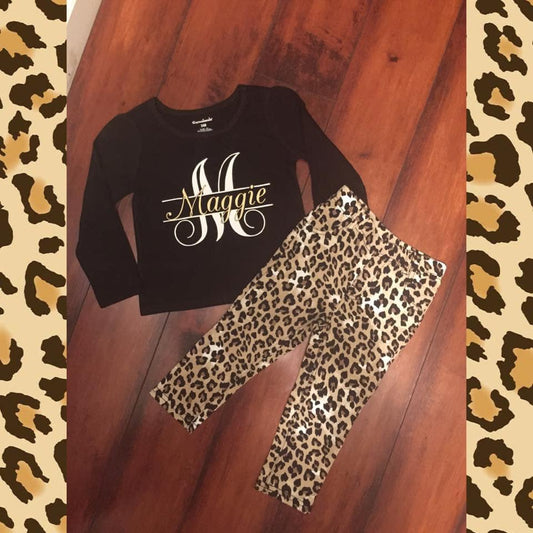 Split Monogram Toddler Tee