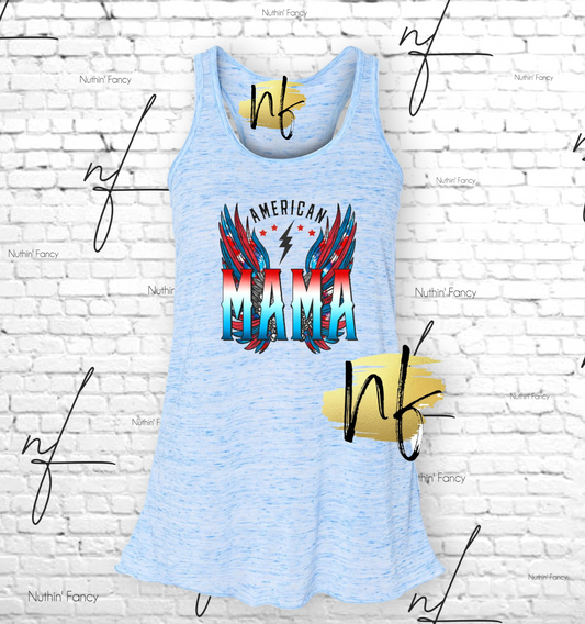 American Mama Wings Racerback Tank