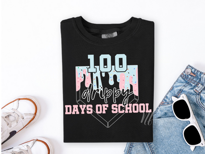 100 Pastel Baseball Drippy Days of School