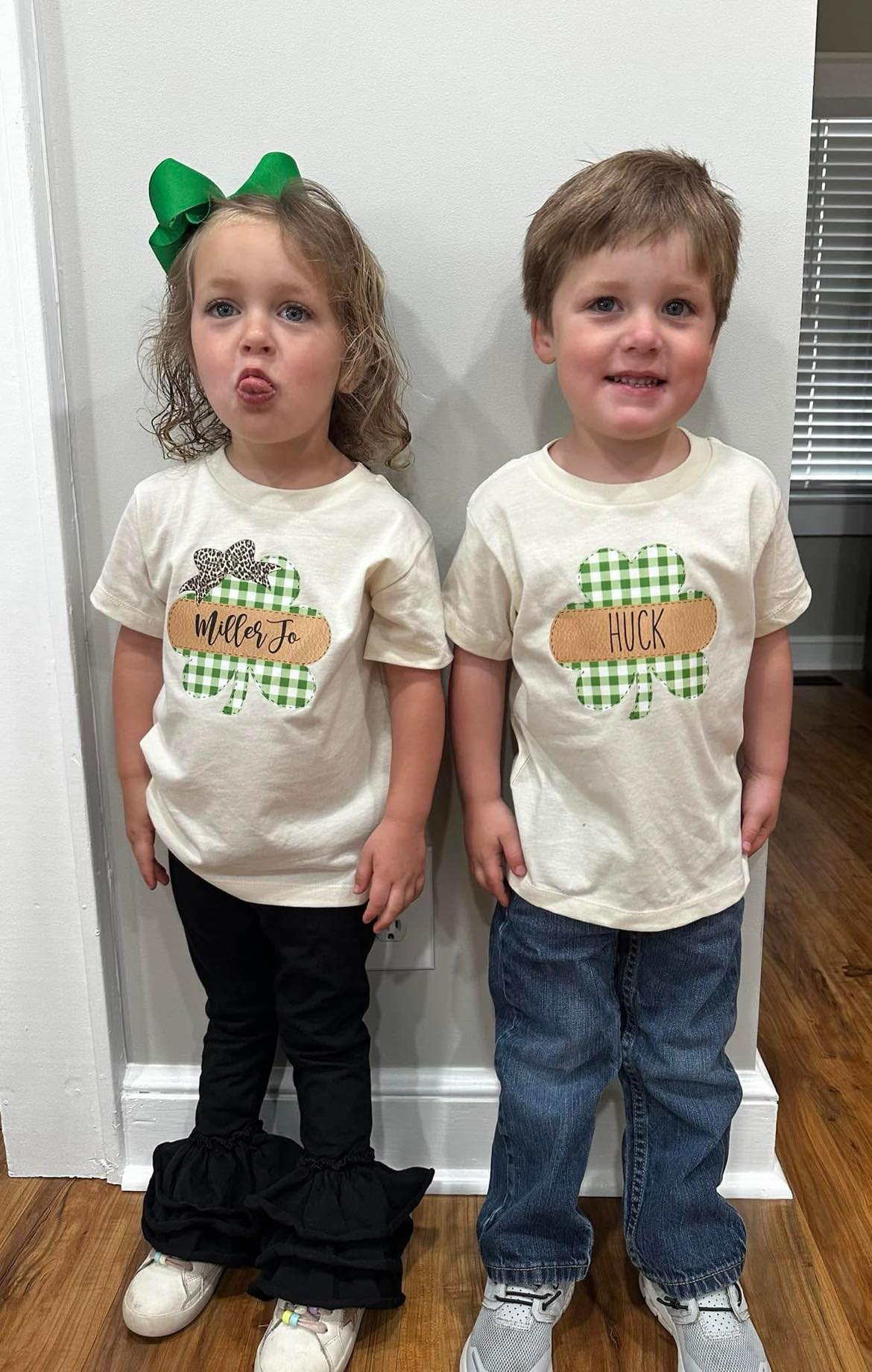 Leather Patch Plaid Shamrock
