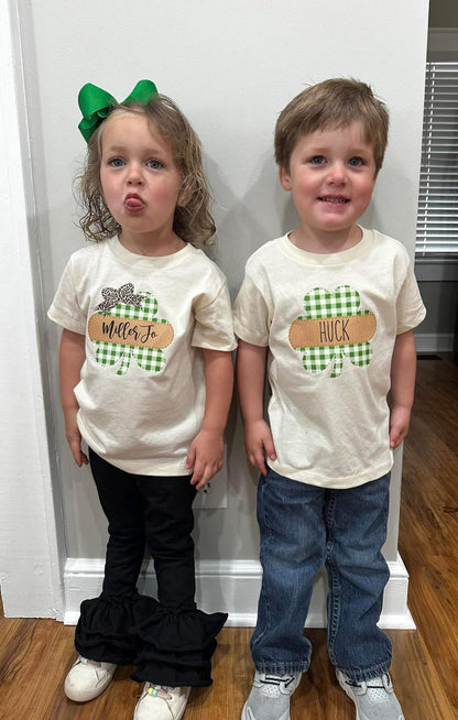 Leather Patch Plaid Shamrock