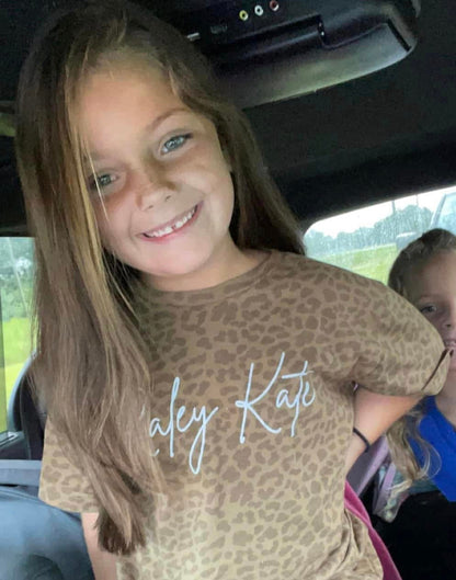 Leopard Name Tee
