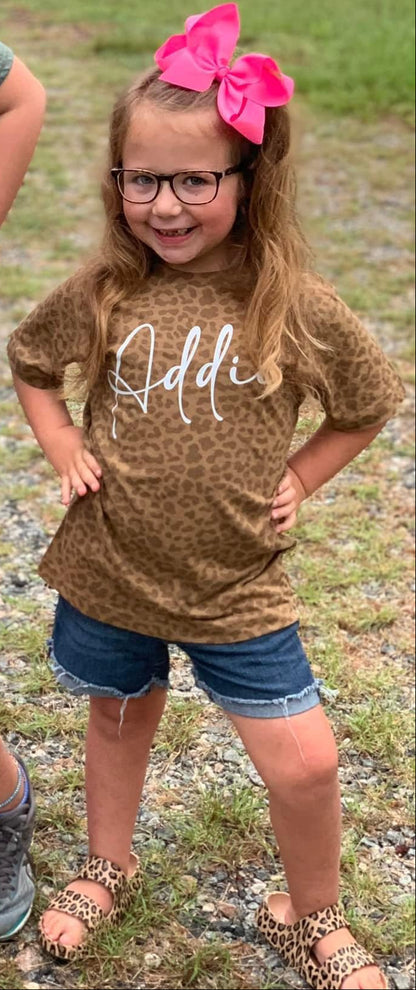 Leopard Name Tee