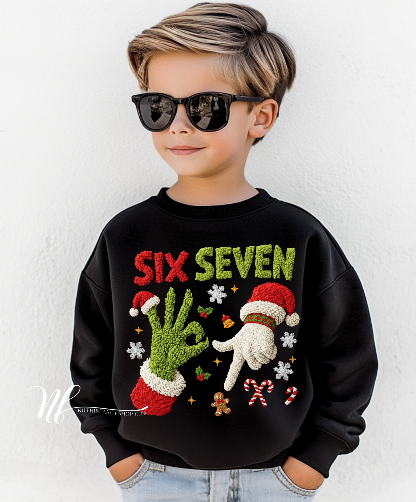 6 7 Faux Yarn Christmas Guys
