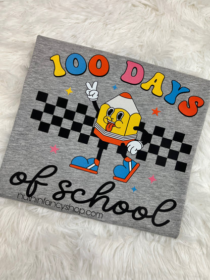 Retro Silly Pencil 100 Days