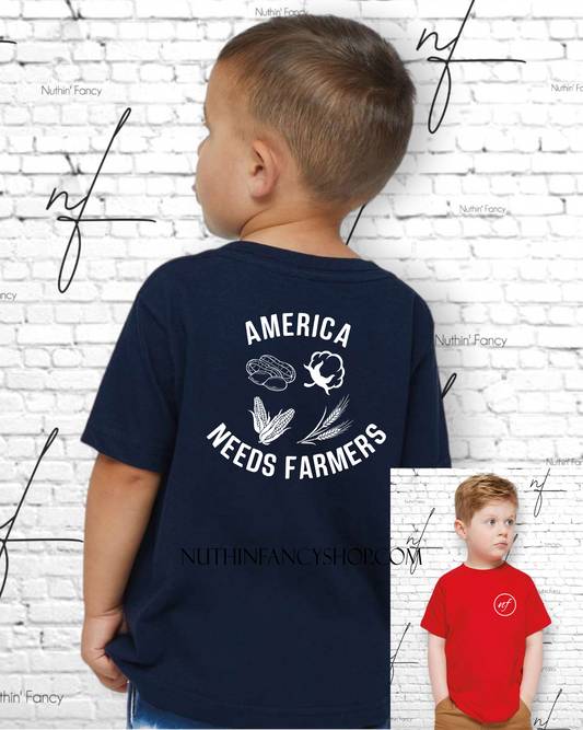 America Needs Farmers, Basic Tee, Choose your Color