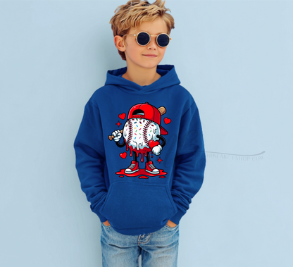 Boys Valentines Baseball Drip