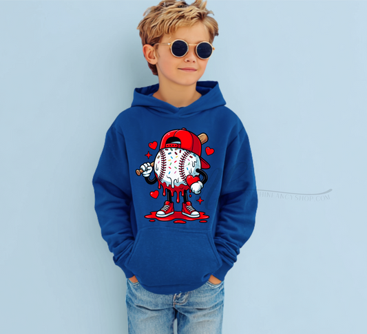 Boys Valentines Baseball Drip