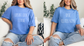 Moms Against White Baseball Pants, Blue