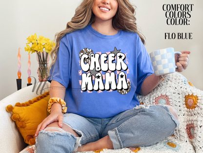 Leopard Poms Cheer Mama