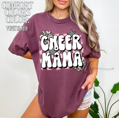 Leopard Poms Cheer Mama