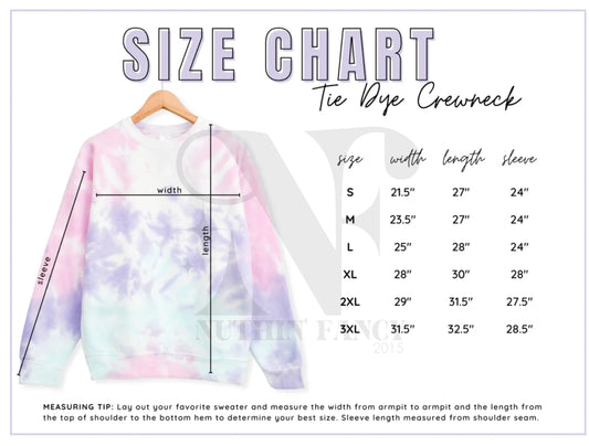 ADULT Tie Dye Sweatshirt Blank (MORE COLOR OPTIONS)