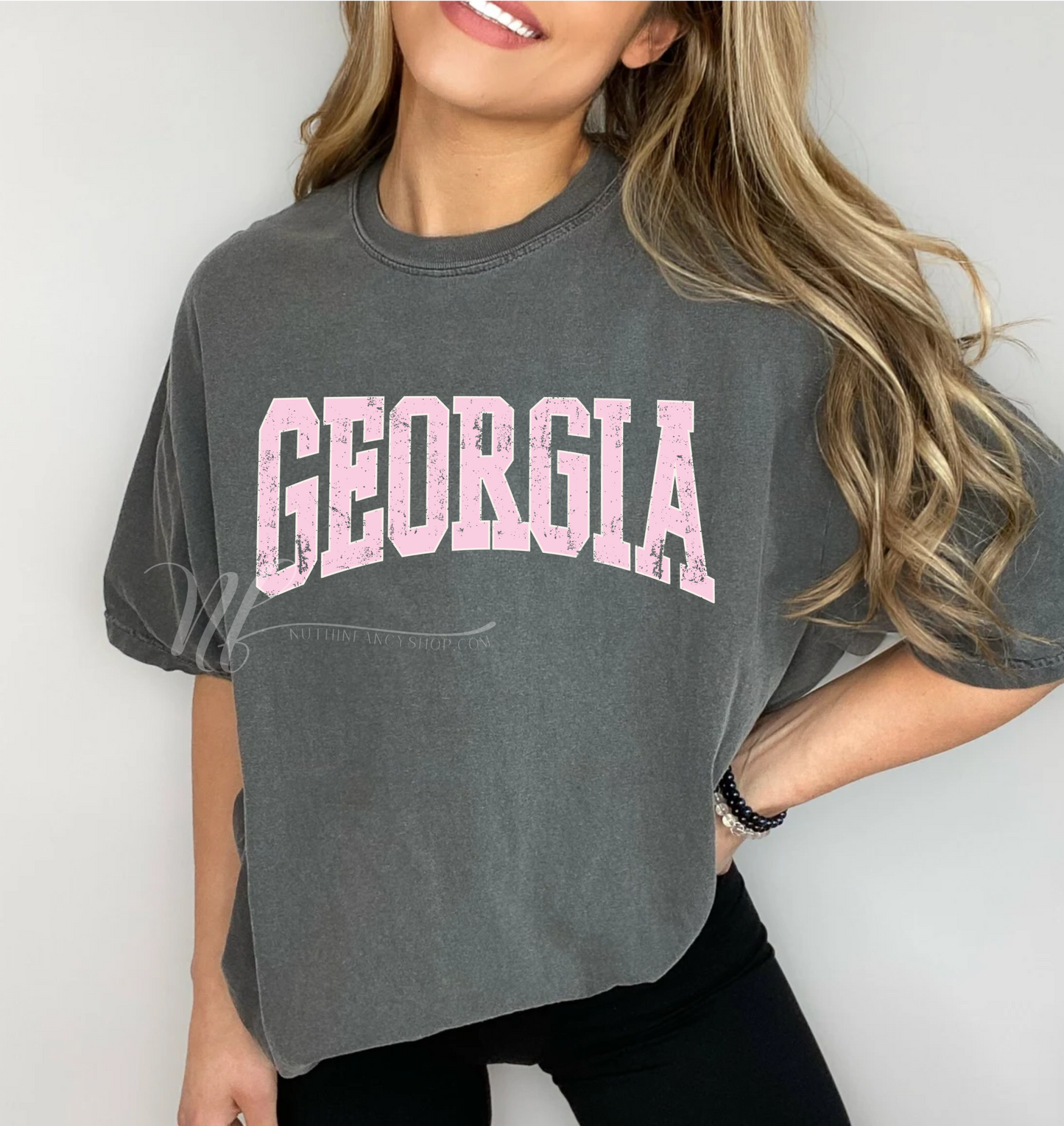 Varsity Georgia, Pink Distressed