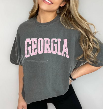 Varsity Georgia, Pink Distressed
