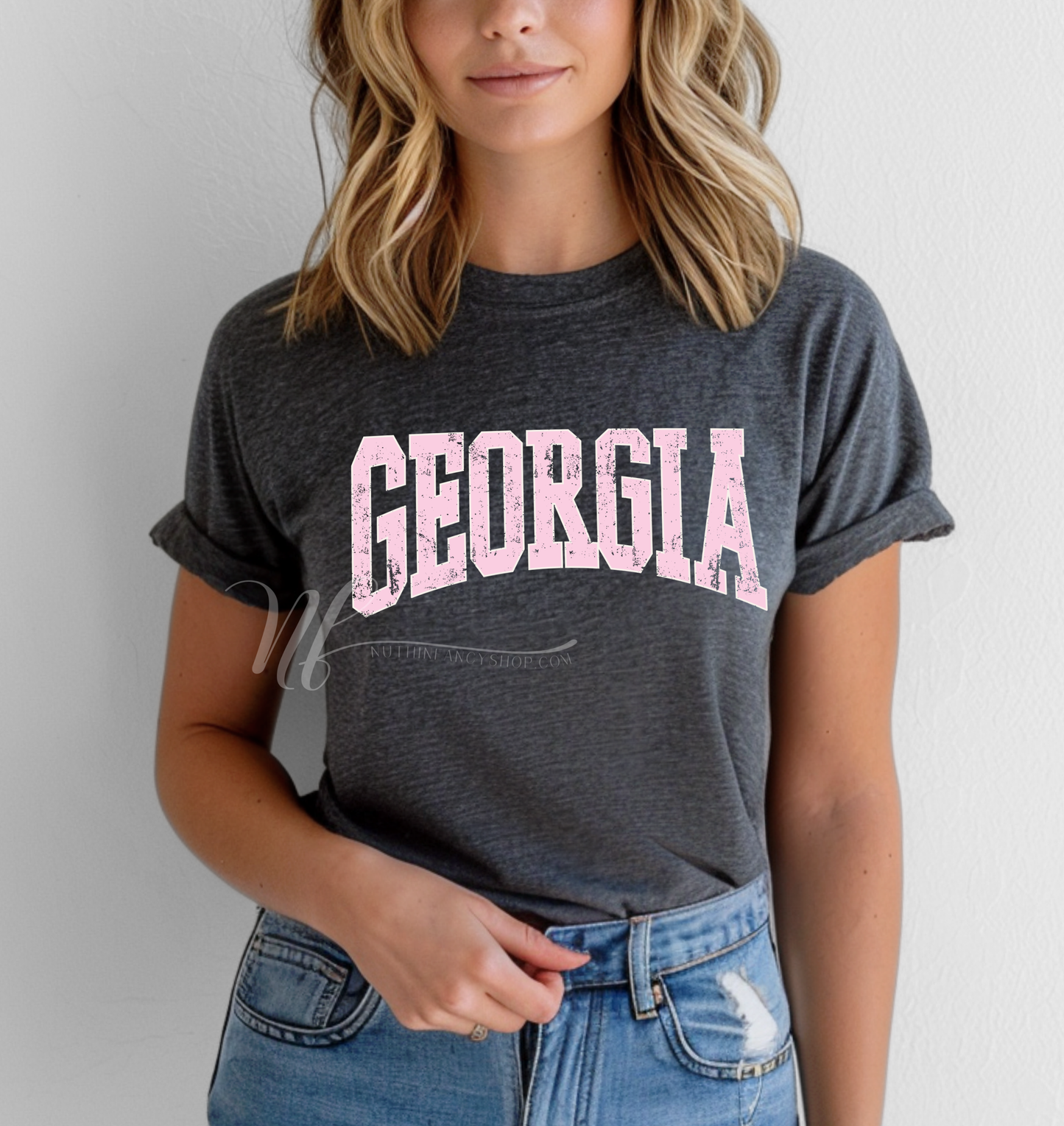 Varsity Georgia, Pink Distressed