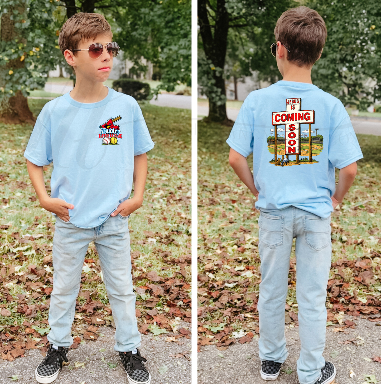 Dudley Hand Drawn Cross, Light Blue