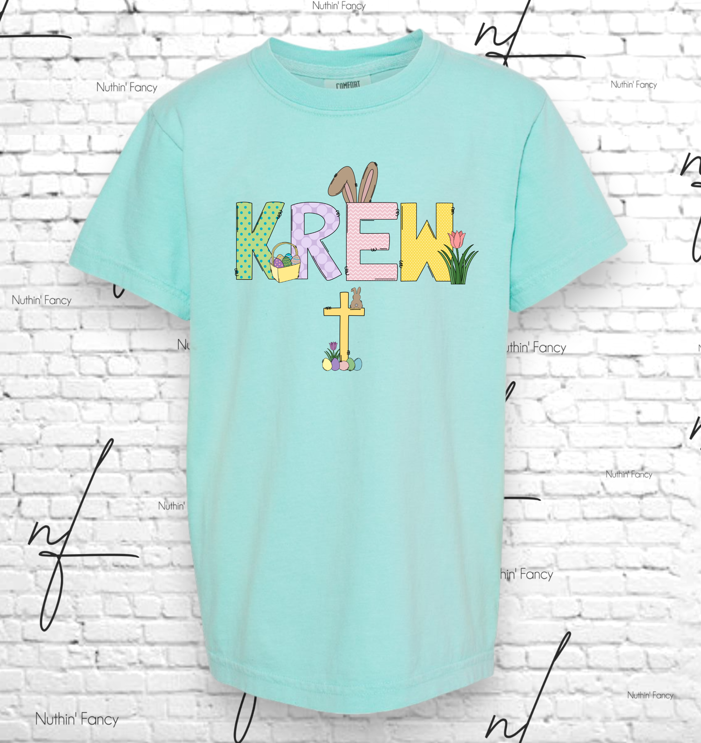 Easter Cross Alpha, Comfort Colors