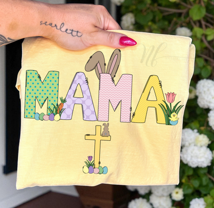 Mama Easter Cross Alpha, Comfort Colors