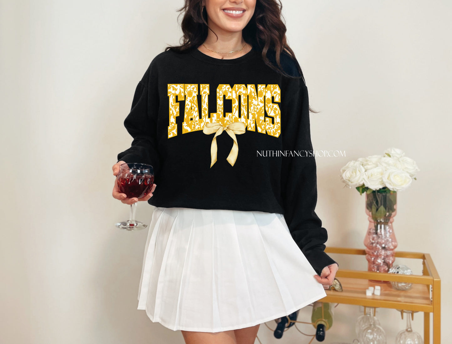 Preppy Yellow Floral Falcons