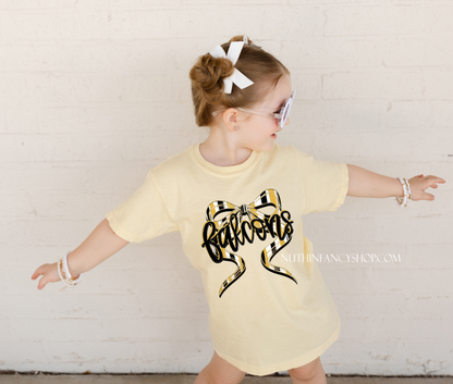 Falcons Hand Drawn Bow on Yellow Gold
