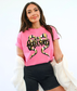 Falcons Hand Drawn Bow on Pink