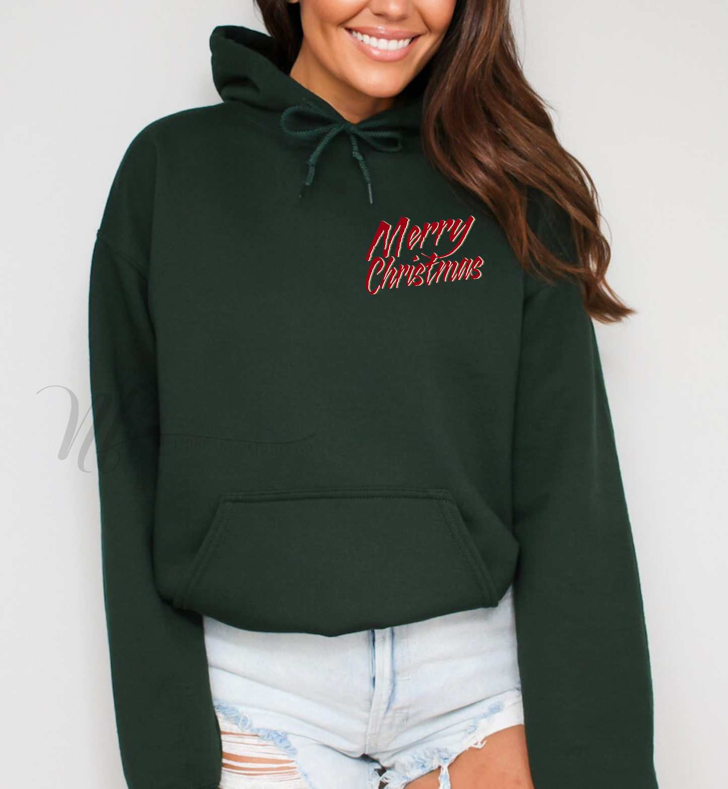 Merry Christmas Camo on Green