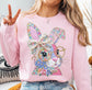 Quilted and Laced Bunny, Pink