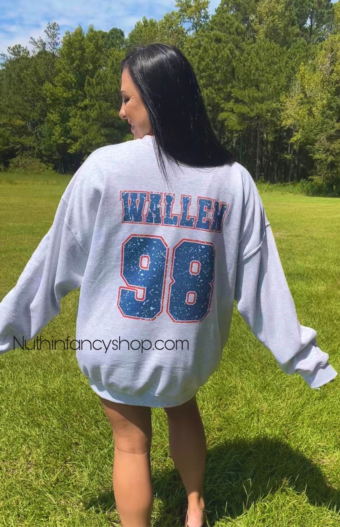 Distressed A T L Team Sweatshirt Atlanta