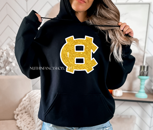 Hoodie HC Faux Glitter Harris County  Logo