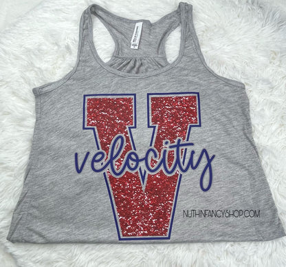 Velocity Faux Glitter, Grey
